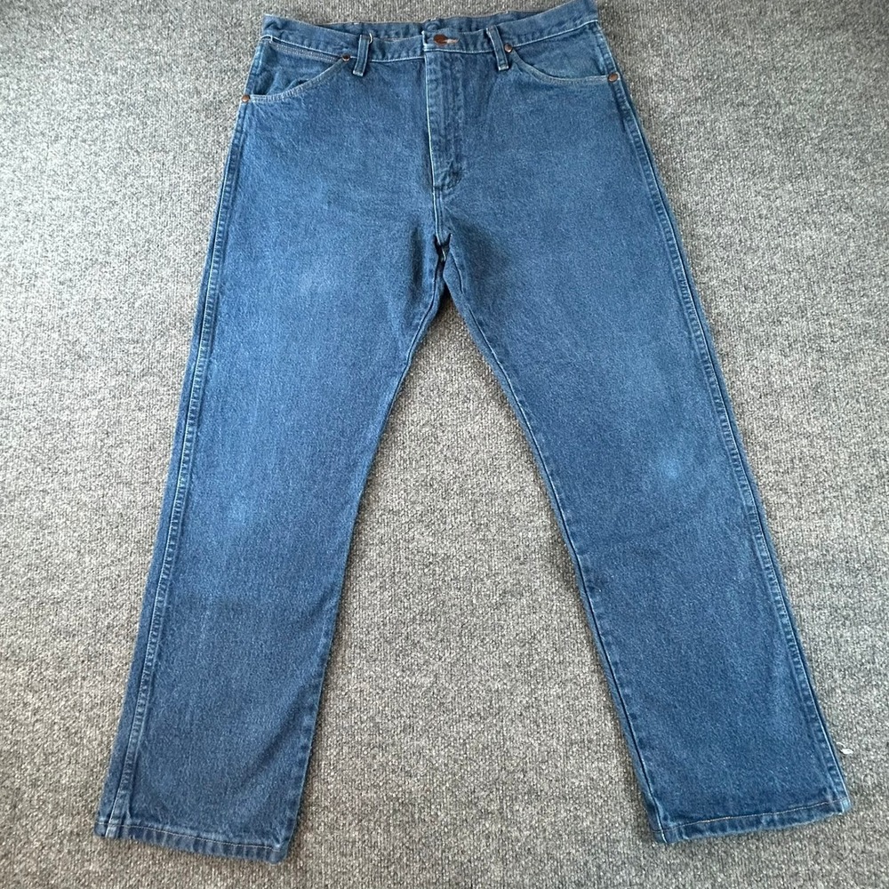 Wrangler Cowboy Cut Original Fit Jeans 36x30 Blue Denim 13MWZPW Mens